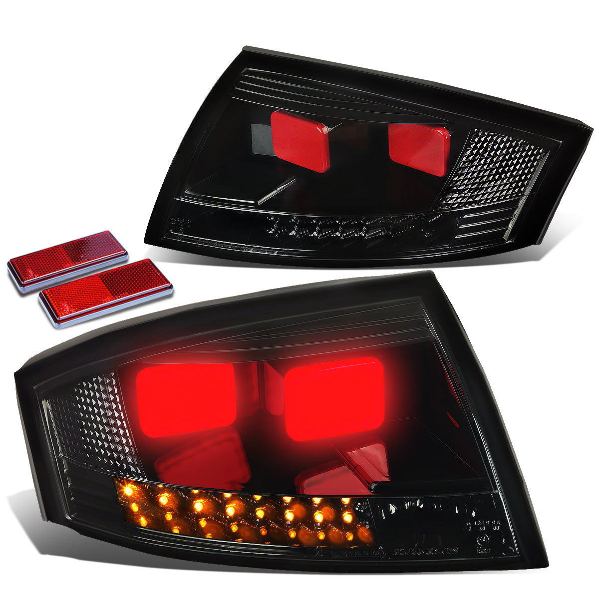 FAROS TRASEROS 99-06 AUDI TT , TT QUATTRO - 3D - LED - BLACK / SMOKE