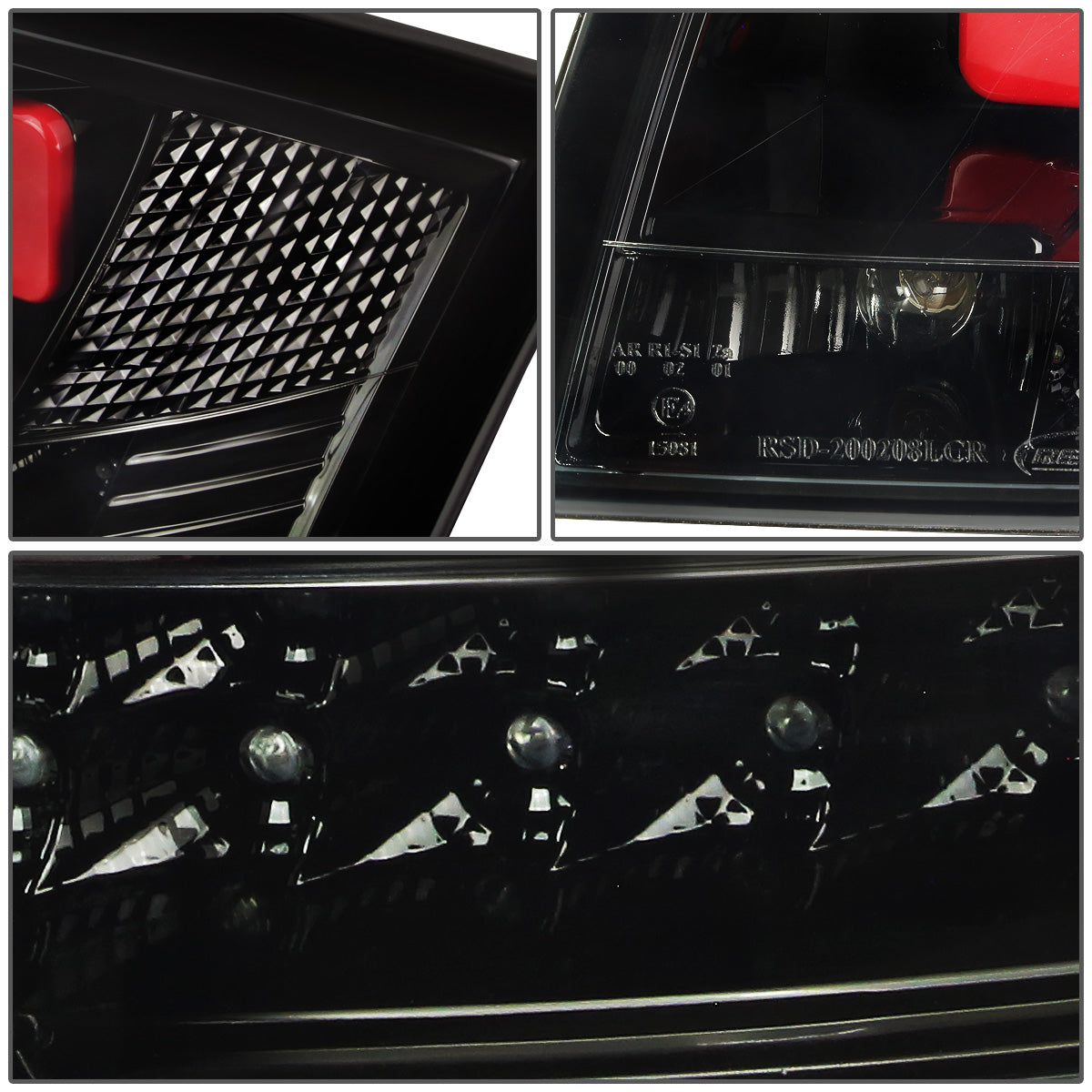 FAROS TRASEROS 99-06 AUDI TT , TT QUATTRO - 3D - LED - BLACK / SMOKE