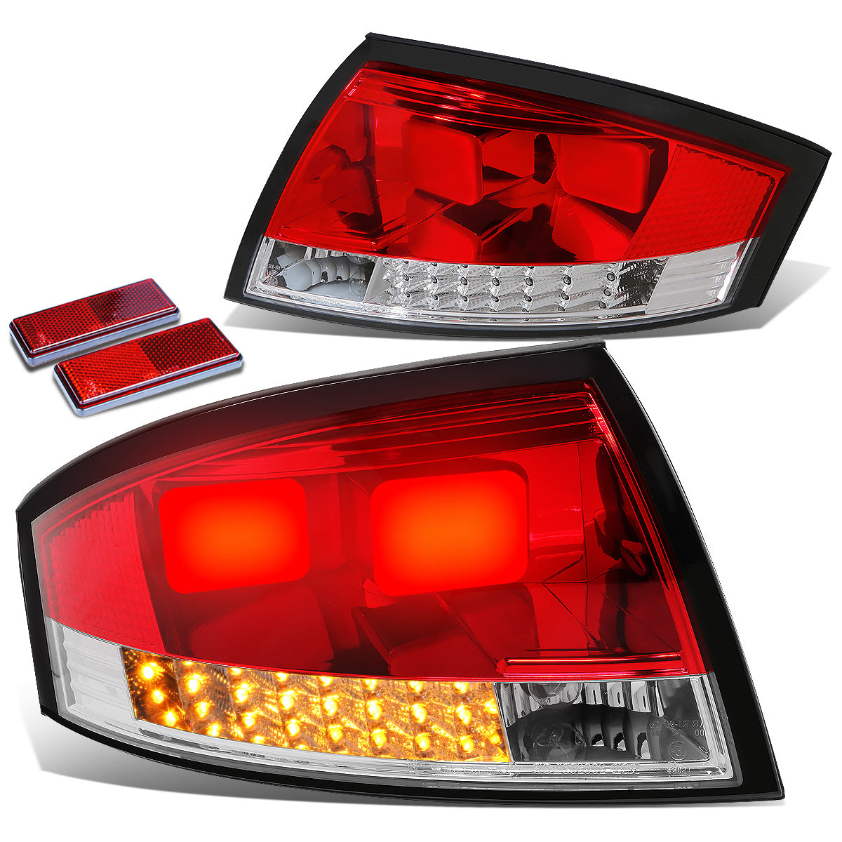 FAROS TRASEROS 99-06 AUDI TT , TT QUATTRO - 3D - LED - RED / CLEAR