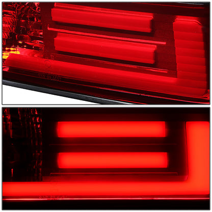 FAROS TRASEROS 92-98 BMW 3-SERIES E36 4-DR - 3D STRIP - LED - CHROME / RED