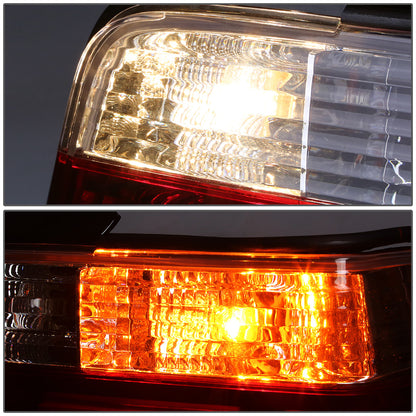FAROS TRASEROS 92-98 BMW 3-SERIES E36 4-DR - 3D STRIP - LED - CHROME / RED
