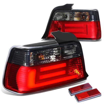 FAROS TRASEROS 92-99 BMW 3-SERIES E36 4-DR - 3D BAR - LED - RED / SMOKE