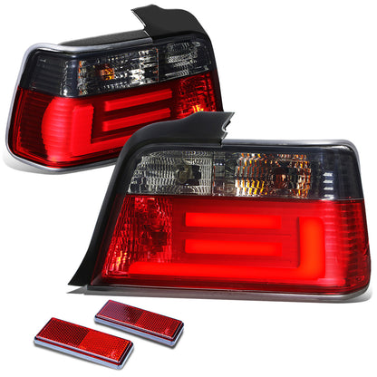 FAROS TRASEROS 92-99 BMW 3-SERIES E36 4-DR - 3D BAR - LED - RED / SMOKE