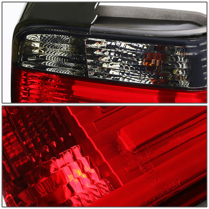 FAROS TRASEROS 92-99 BMW 3-SERIES E36 4-DR - 3D BAR - LED - RED / SMOKE