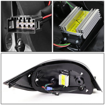 FAROS TRASEROS 08-10 BMW 5-SERIES E60 - 4-DR - 3D STRIP - LED - RED / CLEAR