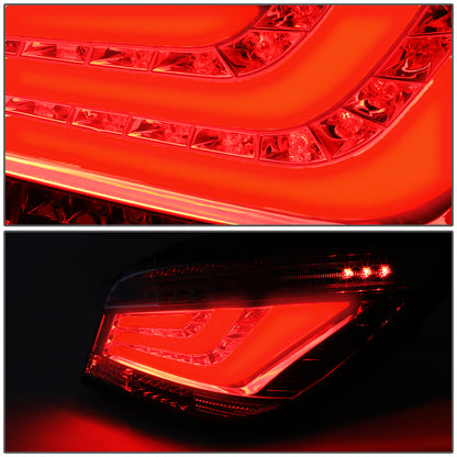 FAROS TRASEROS 08-10 BMW 5-SERIES E60 - 4-DR - 3D STRIP - LED - RED / CLEAR