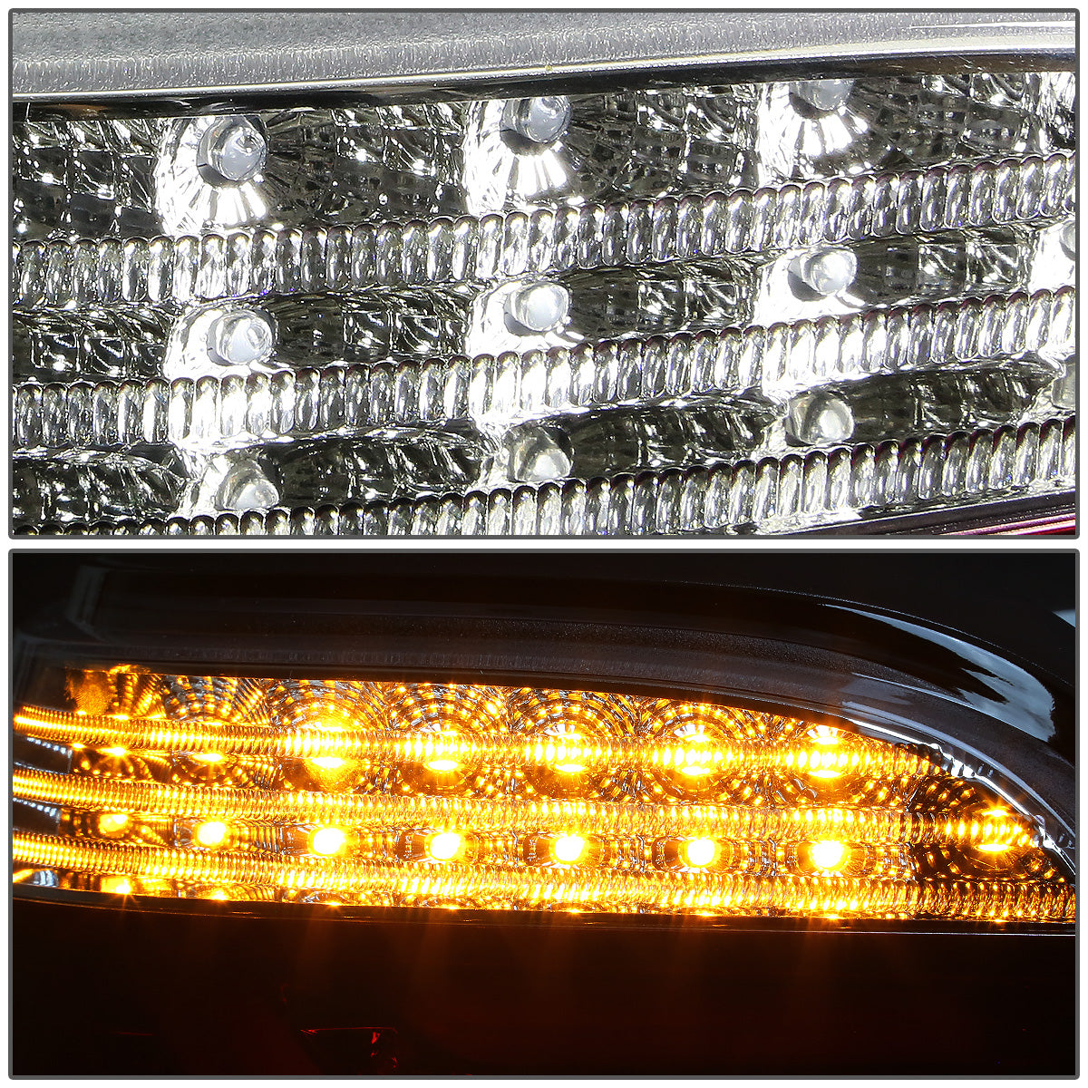 FAROS TRASEROS 08-10 BMW 5-SERIES E60 - 4-DR - 3D STRIP - LED - RED / CLEAR