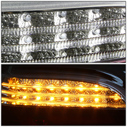 FAROS TRASEROS 08-10 BMW 5-SERIES E60 - 4-DR - 3D STRIP - LED - RED / CLEAR