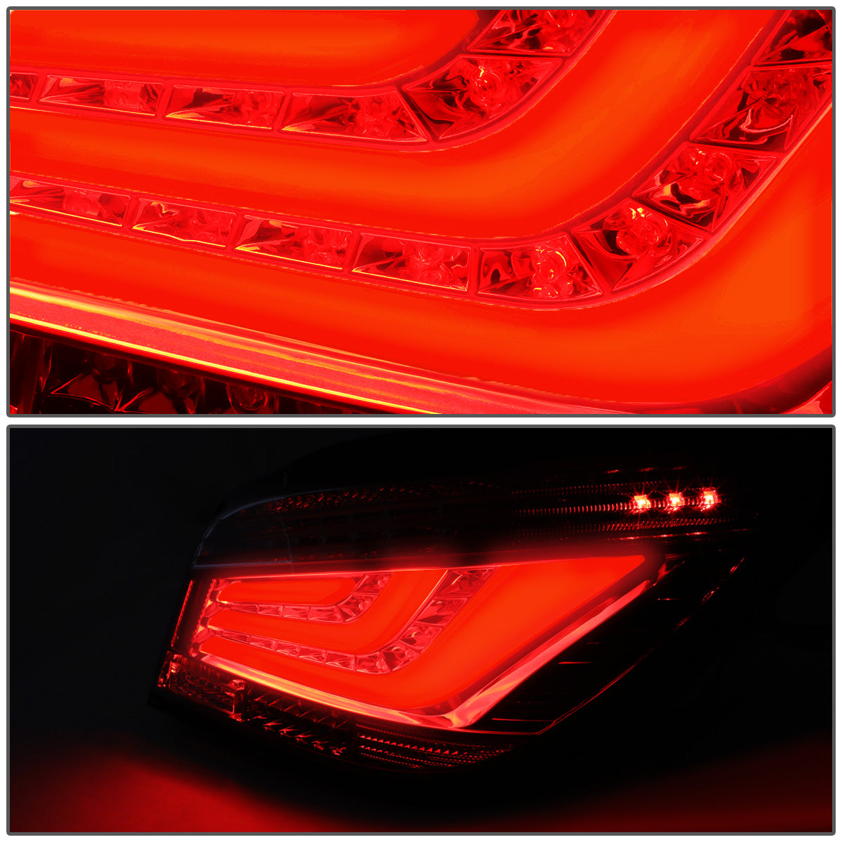 FAROS TRASEROS 08-10 BMW 5-SERIES E60 - 4-DR - 3D STRIP - LED - SMOKE / RED