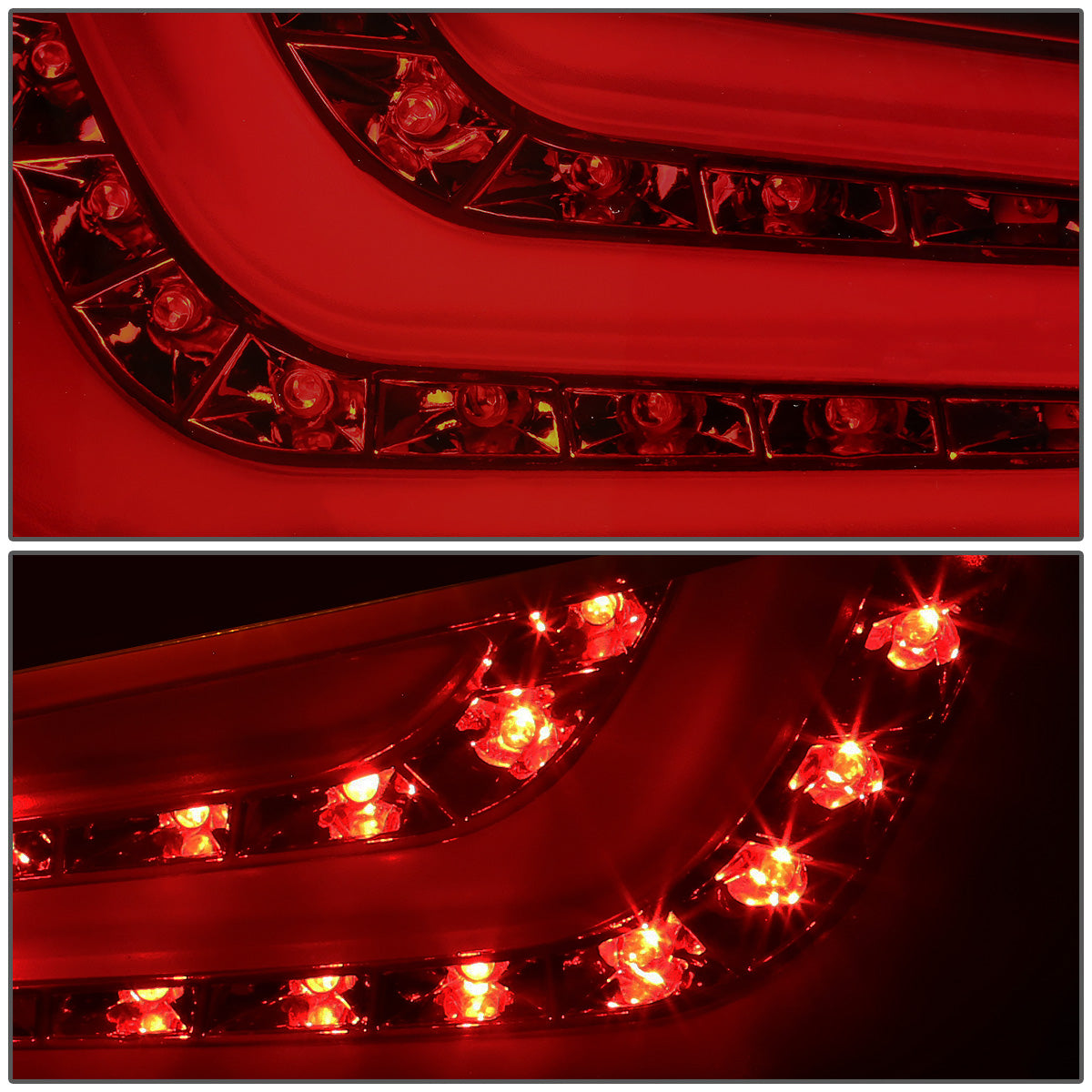 FAROS TRASEROS 08-10 BMW 5-SERIES E60 - 4-DR - 3D STRIP - LED - SMOKE / RED