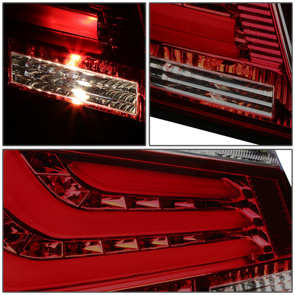FAROS TRASEROS 08-10 BMW 5-SERIES E60 - 4-DR - 3D STRIP - LED - SMOKE / RED