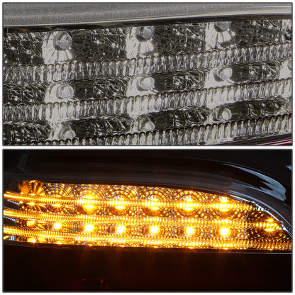 FAROS TRASEROS 08-10 BMW 5-SERIES E60 - 4-DR - 3D STRIP - LED - SMOKE / RED