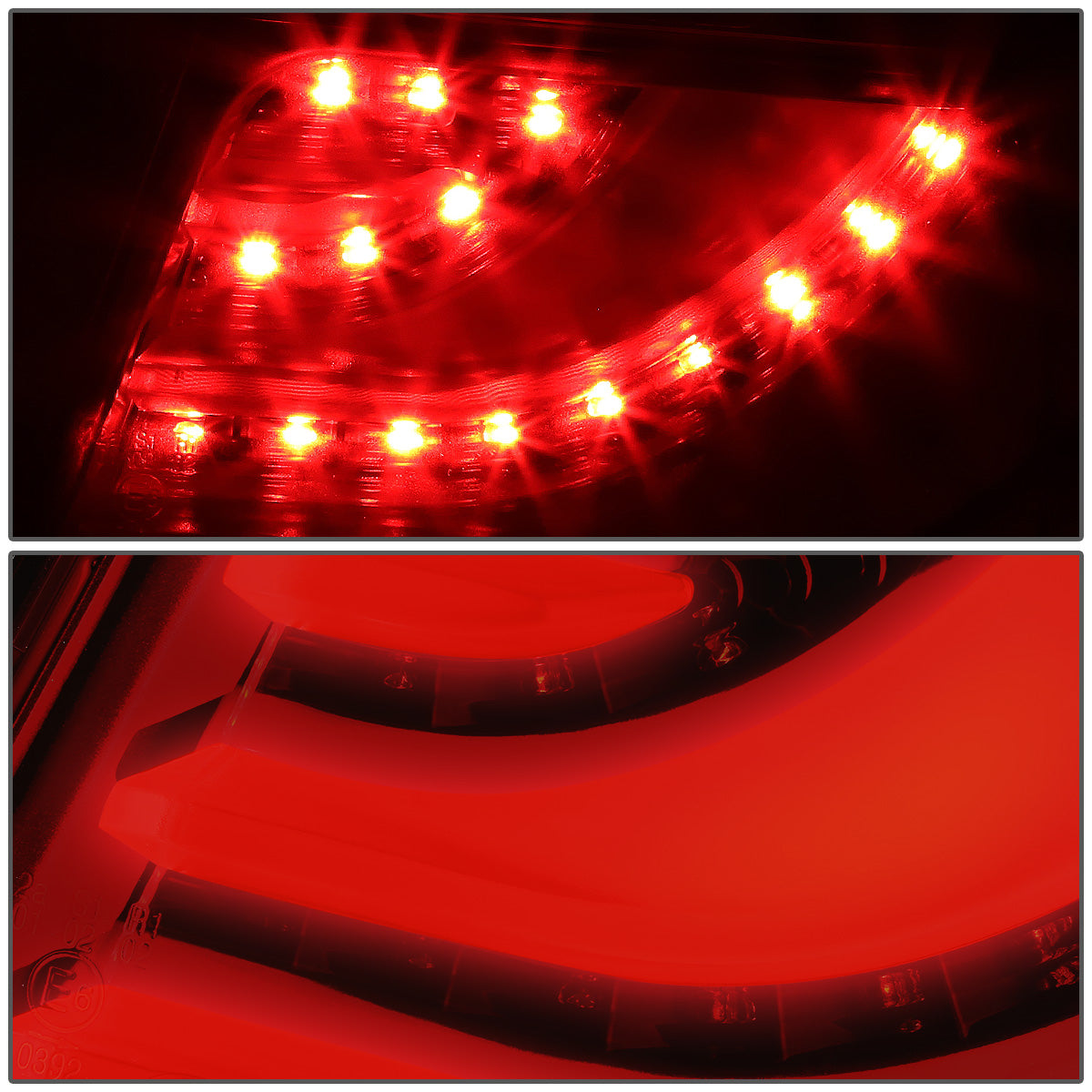 FAROS TRASEROS 05-08 BMW 3-SERIES E90 4-DR - 3D STRIP - LED - RED / SMOKE