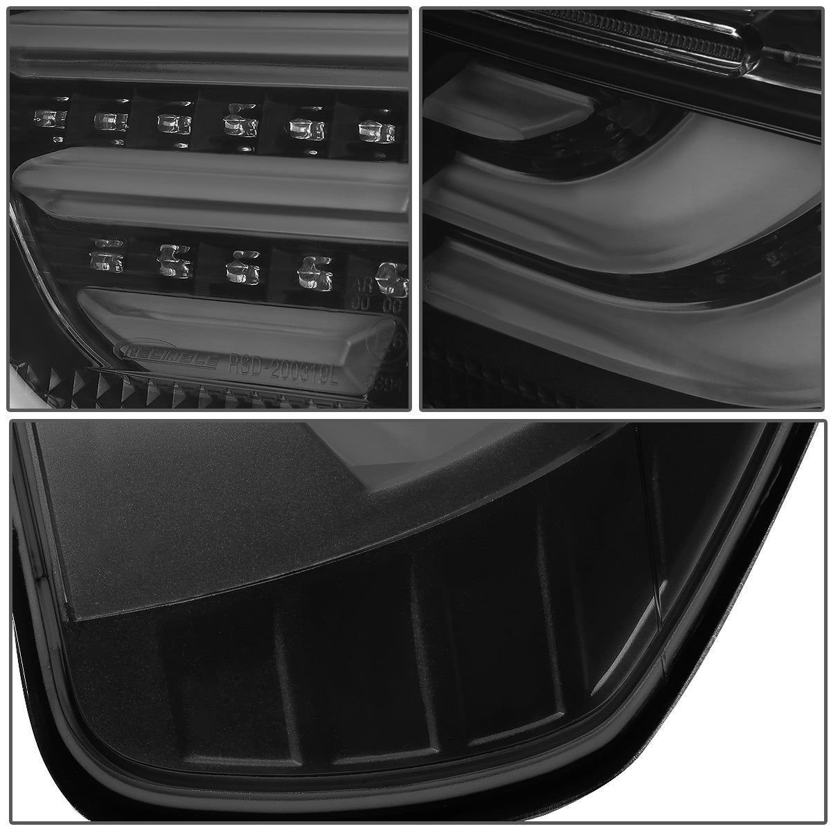 FAROS TRASEROS 09-11 BMW 3-SERIES E90 - 3D STRIP - LED - BLACK / SMOKE
