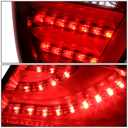 FAROS TRASEROS 09-11 BMW 3-SERIES E90 - 3D STRIP - LED - RED / RED
