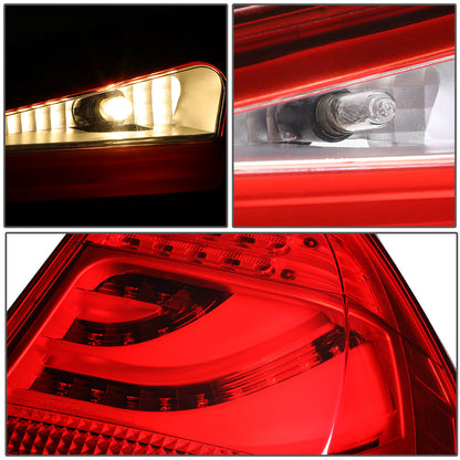 FAROS TRASEROS 09-11 BMW 3-SERIES E90 - 3D STRIP - LED - RED / RED