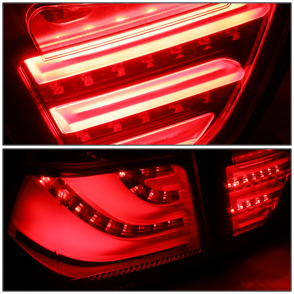 FAROS TRASEROS 09-11 BMW 3-SERIES E90 - 3D STRIP - LED - RED / SMOKE