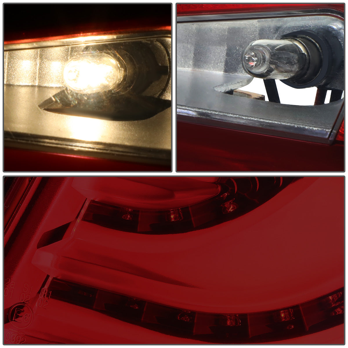 FAROS TRASEROS 09-11 BMW 3-SERIES E90 - 3D STRIP - LED - RED / SMOKE
