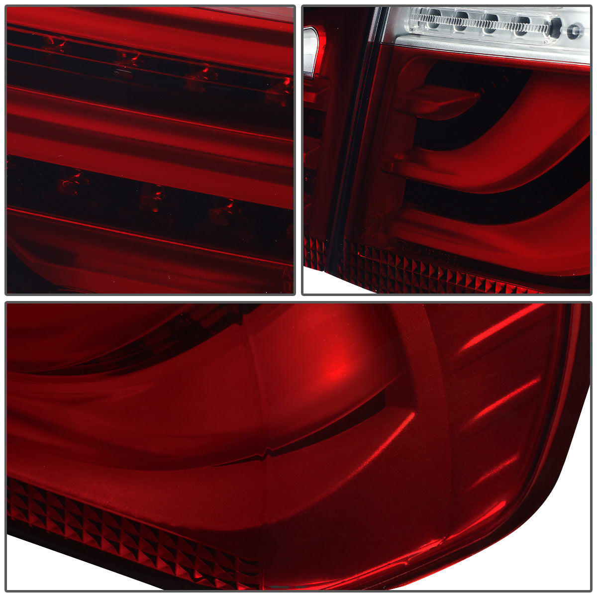 FAROS TRASEROS 09-11 BMW 3-SERIES E90 - 3D STRIP - LED - RED / SMOKE