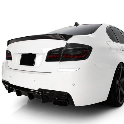 FAROS TRASEROS 11-16 BMW 528I / 11-16 BMW 535I / 12-16 BMW 550I / 12-16 BMW M5 / 12-16 BMW ACTIVEHYBRID 5 - FITS SEDAN MODELS ONLY - 3D BAR - LED - SMOKE / RED