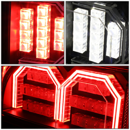 FAROS TRASEROS 15-17 FORD F-150 - 3D STRIP - TRON STYLE - LED - BLACK / CLEAR