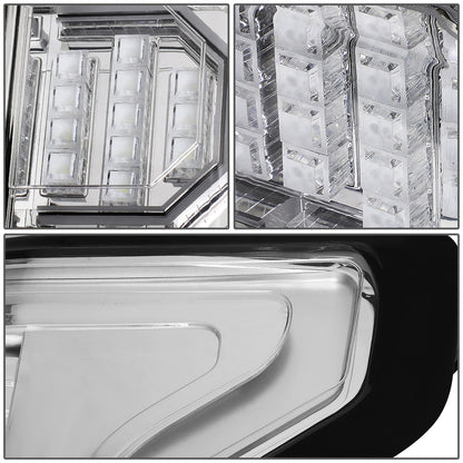 FAROS TRASEROS 15-17 FORD F-150 - 3D STRIP - TRON STYLE - LED - CHROME / CLEAR