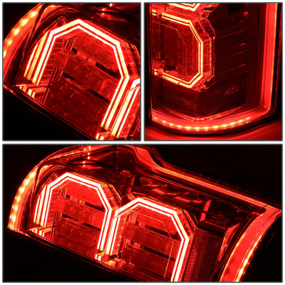 FAROS TRASEROS 15-17 FORD F-150 - 3D STRIP - TRON STYLE - LED - CHROME / SMOKE