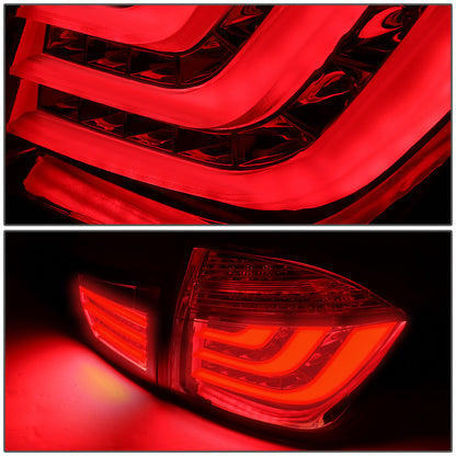 FAROS TRASEROS 13-15 BMW 3-SERIES F30 - 4DR - 3D STRIP - LED - RED / CLEAR
