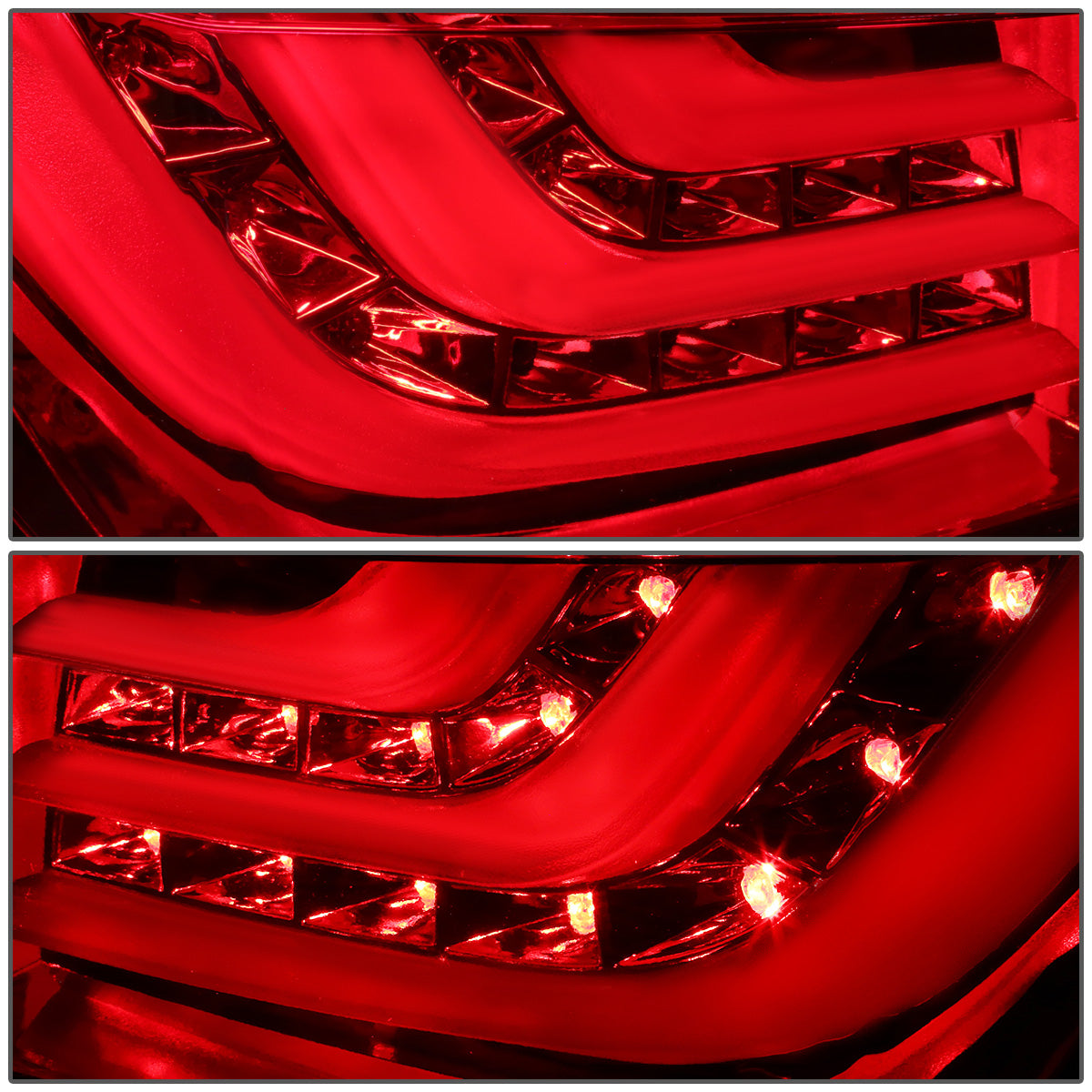 FAROS TRASEROS 13-15 BMW 3-SERIES F30 - 4DR - 3D STRIP - LED - RED / CLEAR