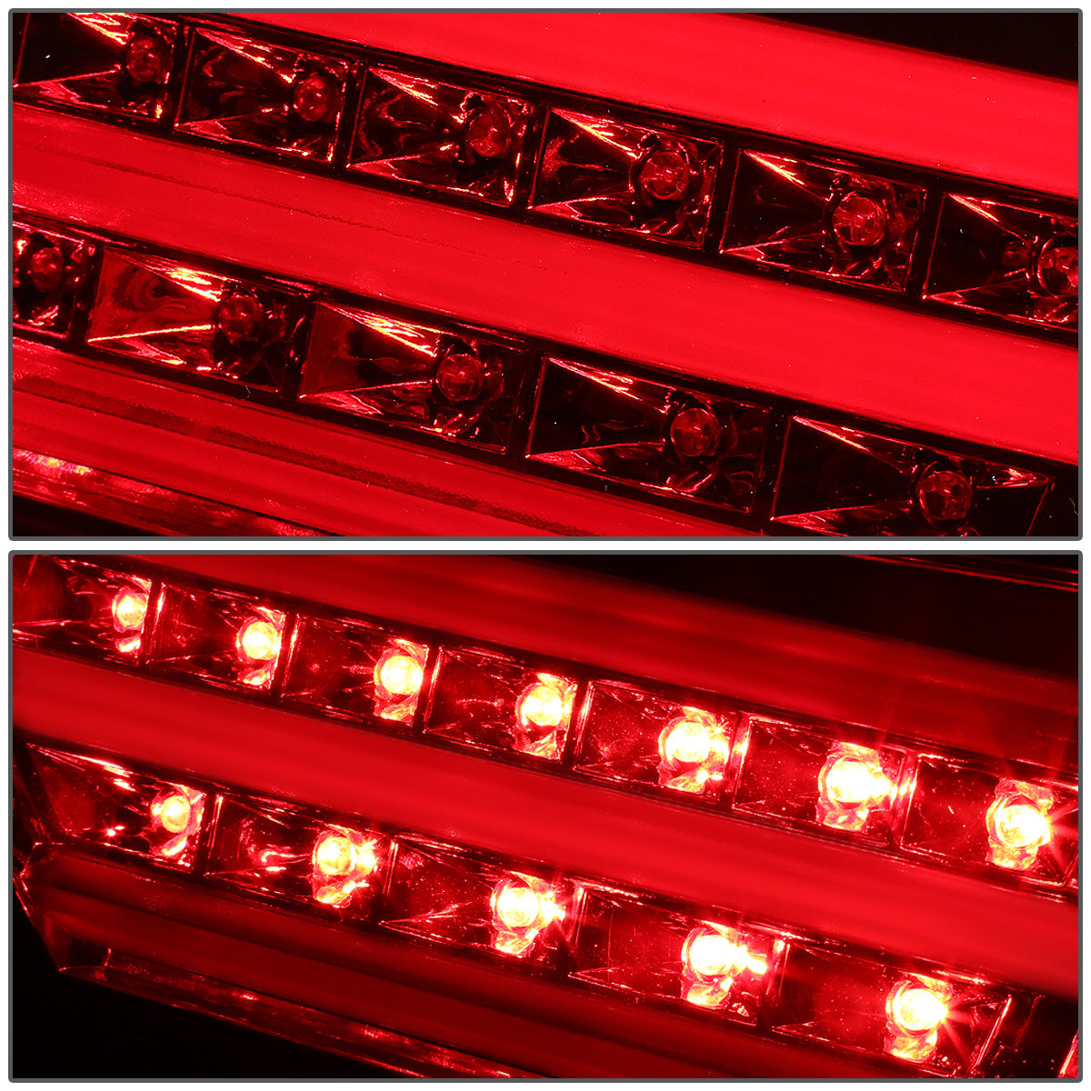 FAROS TRASEROS 13-15 BMW 3-SERIES F30 - 4DR - 3D STRIP - LED - RED / CLEAR