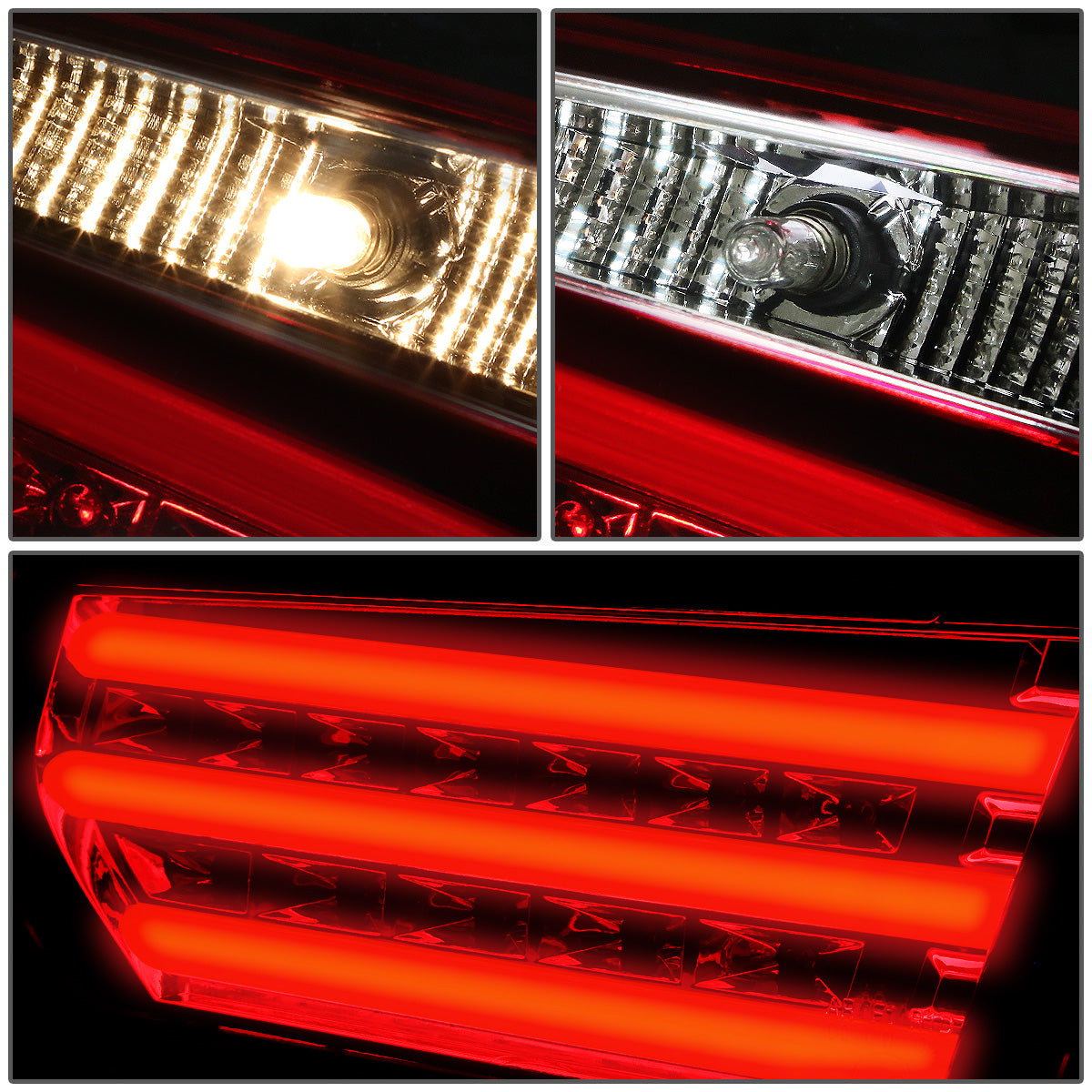 FAROS TRASEROS 13-15 BMW 3-SERIES F30 - 4DR - 3D STRIP - LED - RED / CLEAR