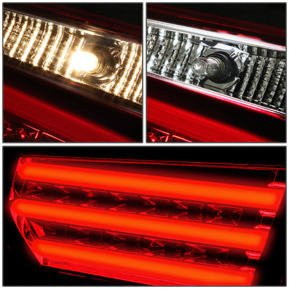 FAROS TRASEROS 13-15 BMW 3-SERIES F30 - 4DR - 3D STRIP - LED - RED / CLEAR