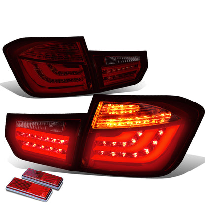 FAROS TRASEROS 13-15 BMW 3-SERIES F30 - 4DR - 3D STRIP - LED - RED / SMOKE