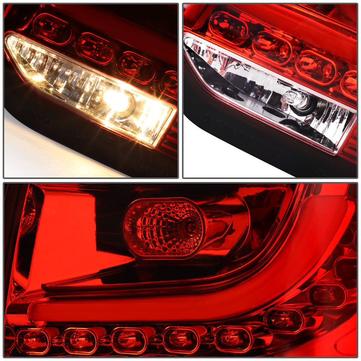 FAROS TRASEROS 10-14 VOLKSWAGEN GOLF HATCHBACK - 3D STRIP - LED - RED / CLEAR