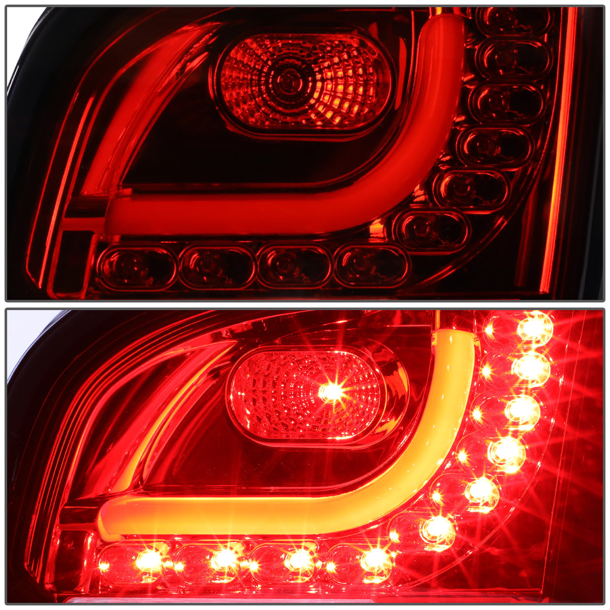 FAROS TRASEROS 10-14 VOLKSWAGEN GOLF HATCHBACK - 3D STRIP - LED - RED / CLEAR