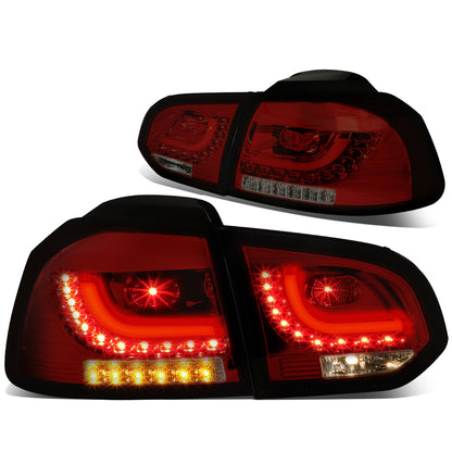 FAROS TRASEROS 10-14 VOLKSWAGEN GOLF HATCHBACK - 3D STRIP - LED - RED / SMOKE