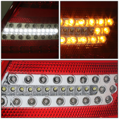 FAROS TRASEROS 12-14 MERCEDES BENZ C-CLASS W204 4-DOOR - 3D STRIP - LED - RED / CLEAR