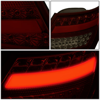 FAROS TRASEROS 12-14 MERCEDES BENZ C-CLASS W204 4-DOOR - 3D STRIP - LED - RED / SMOKE