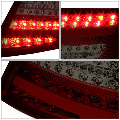 FAROS TRASEROS 12-14 MERCEDES BENZ C-CLASS W204 4-DOOR - 3D STRIP - LED - RED / SMOKE