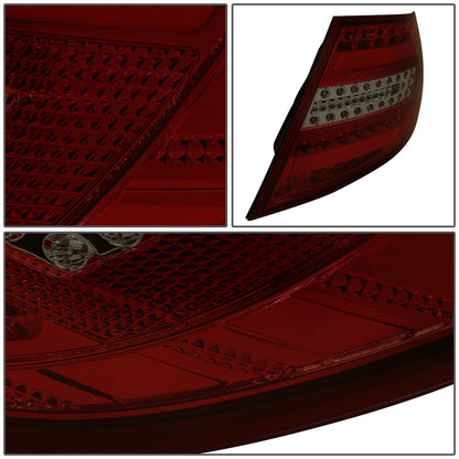 FAROS TRASEROS 12-14 MERCEDES BENZ C-CLASS W204 4-DOOR - 3D STRIP - LED - RED / SMOKE