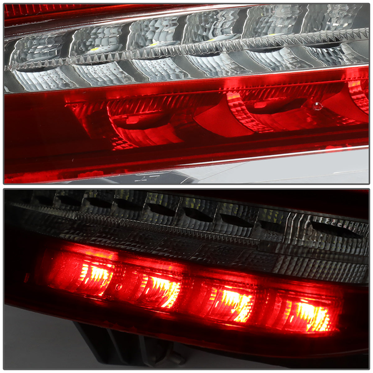 FAROS TRASEROS 15-18 MERCEDES C180, MERCEDES C200, MERCEDES C250, MERCEDES C300, MERCEDES C63 AMG / 16-18 MERCEDES C350E / 2015 MERCEDES C400 / 17-18 MERCEDES C43 AMG / 2016 MERCEDES C450 - LED - RED / CLEAR