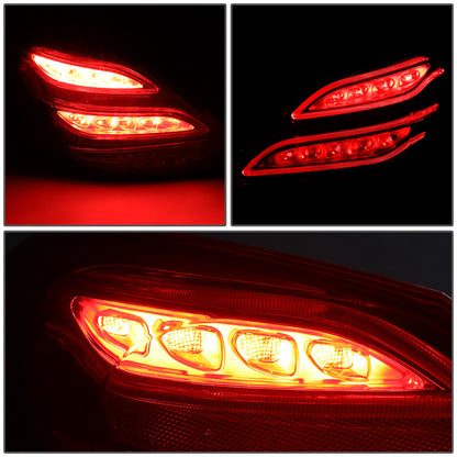 FAROS TRASEROS 15-18 MERCEDES C180, MERCEDES C200, MERCEDES C250, MERCEDES C300, MERCEDES C63 AMG / 16-18 MERCEDES C350E / 2015 MERCEDES C400 / 17-18 MERCEDES C43 AMG / 2016 MERCEDES C450 - LED - RED / SMOKE
