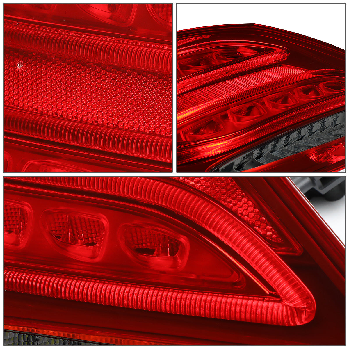 FAROS TRASEROS 15-18 MERCEDES C180, MERCEDES C200, MERCEDES C250, MERCEDES C300, MERCEDES C63 AMG / 16-18 MERCEDES C350E / 2015 MERCEDES C400 / 17-18 MERCEDES C43 AMG / 2016 MERCEDES C450 - LED - RED / SMOKE