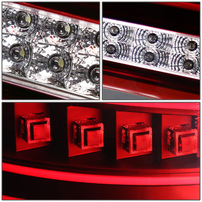 FAROS TRASEROS 10-12 MERCEDES-BENZ E-CLASS / 09-12 E63 AMG SEDAN - 3D LED - RED / CLEAR