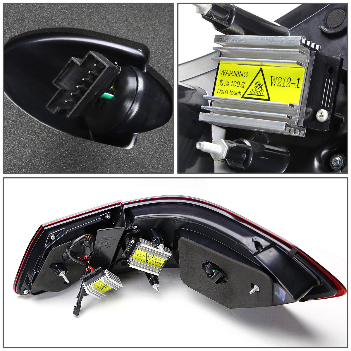 FAROS TRASEROS 10-12 MERCEDES-BENZ E-CLASS / 09-12 E63 AMG SEDAN - 3D LED - RED / CLEAR