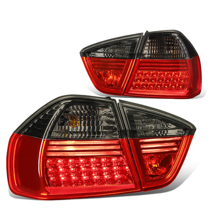 FAROS TRASEROS 05-08 BMW 3 SERIES E90 - LED - RED / SMOKE