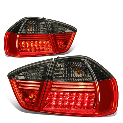 FAROS TRASEROS 05-08 BMW 3 SERIES E90 - LED - RED / SMOKE