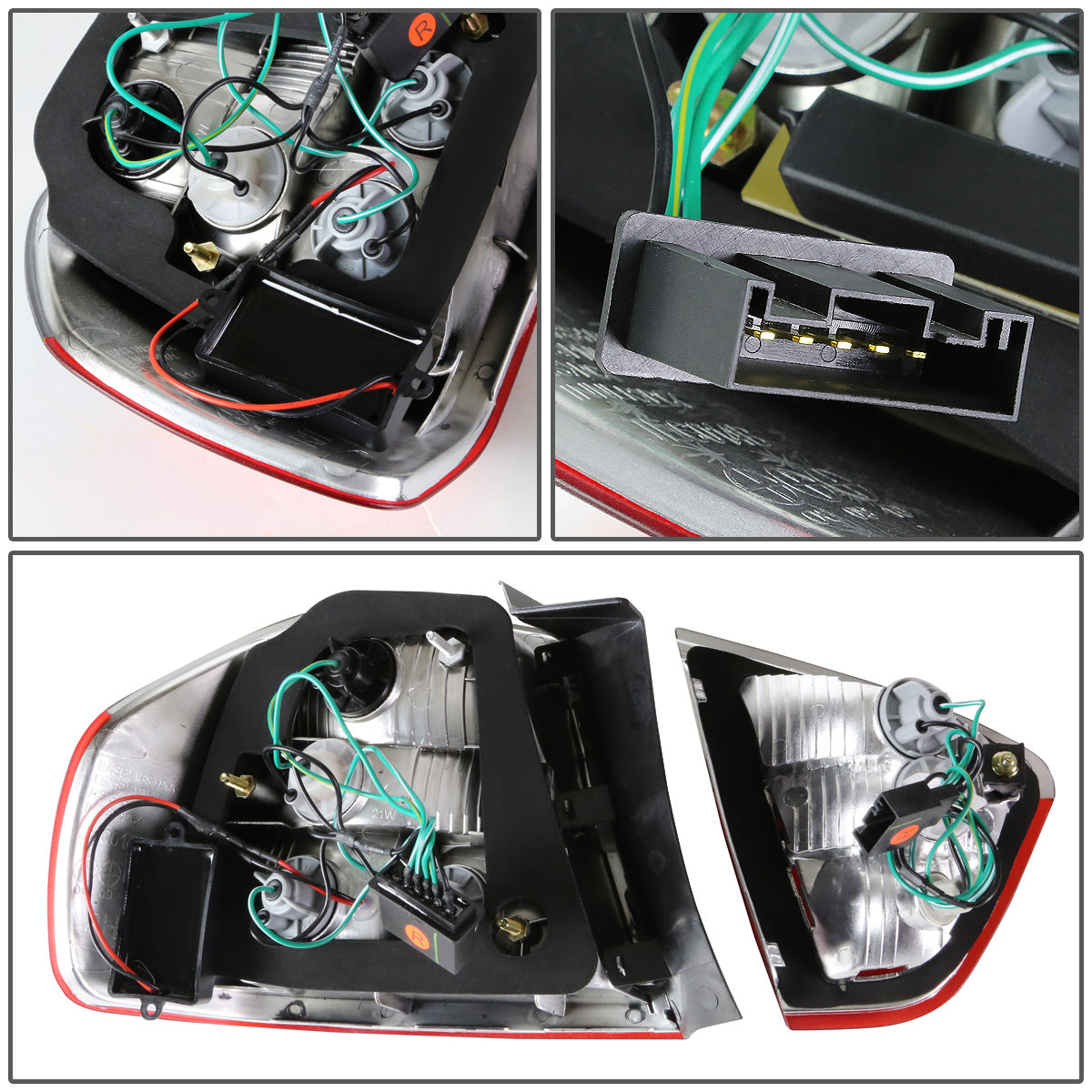 FAROS TRASEROS 05-08 BMW 3 SERIES E90 - LED - RED / SMOKE
