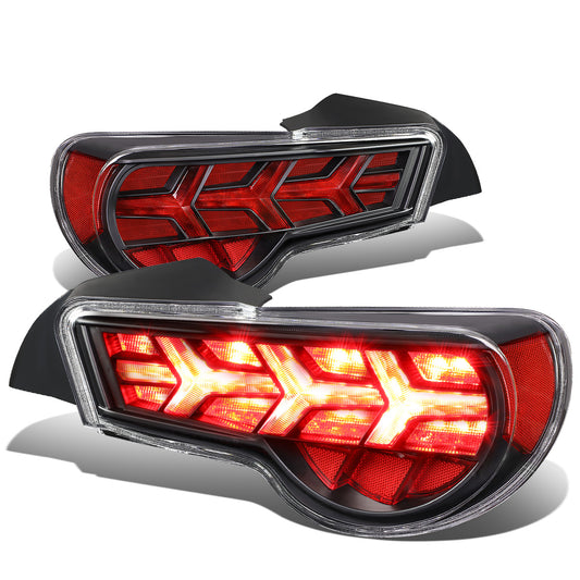 FAROS TRASEROS 13-17 SCION FRS, SUBARU BRZ - BLACK HOUSING / CLEAR LENS / RED SIGNAL
