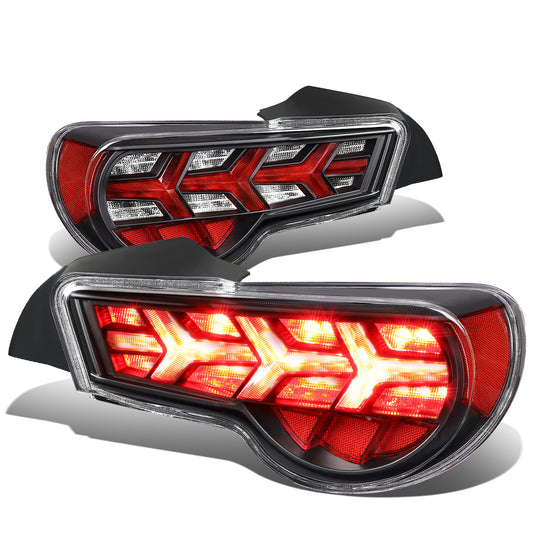 FAROS TRASEROS 13-17 SCION FRS, SUBARU BRZ - BLACK HOUSING / CLEAR LENS / CLEAR SIGNAL